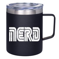 Retro Nerd Gamer Logo 12oz Stainless Steel Coffee Mug