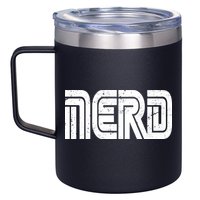 Retro Nerd Gamer Logo 12oz Stainless Steel Coffee Mug
