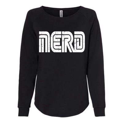 Retro Nerd Gamer Logo Womens California Wash Sweatshirt