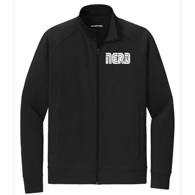 Retro Nerd Gamer Logo Stretch Full-Zip Cadet Jacket