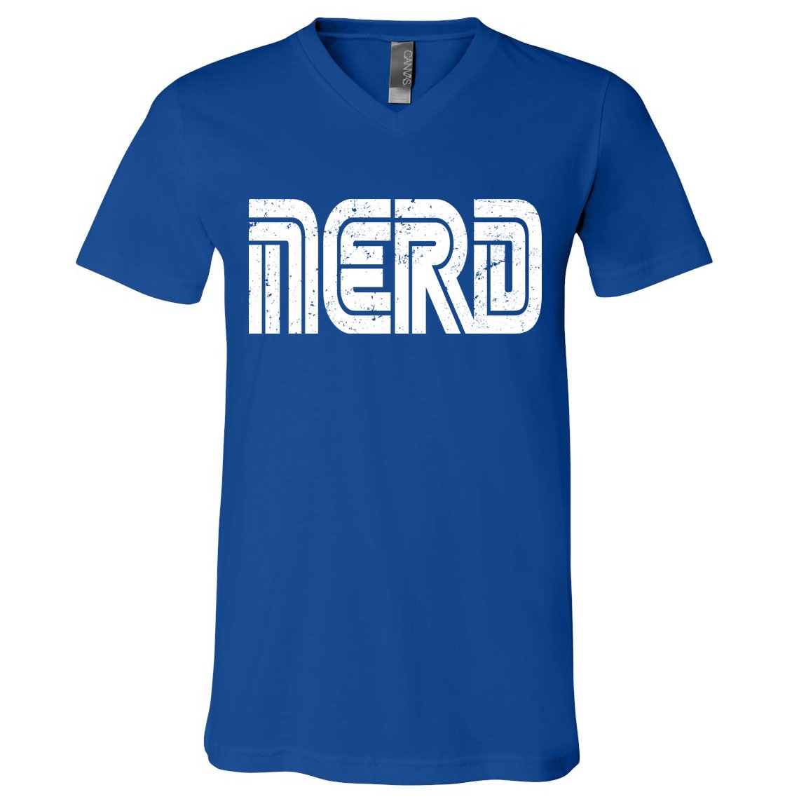Retro Nerd Gamer Logo V-Neck T-Shirt