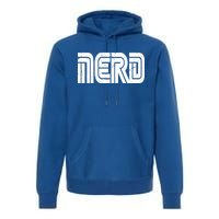 Retro Nerd Gamer Logo Premium Hoodie