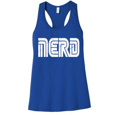 Retro Nerd Gamer Logo Women's Racerback Tank