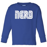 Retro Nerd Gamer Logo Toddler Long Sleeve Shirt