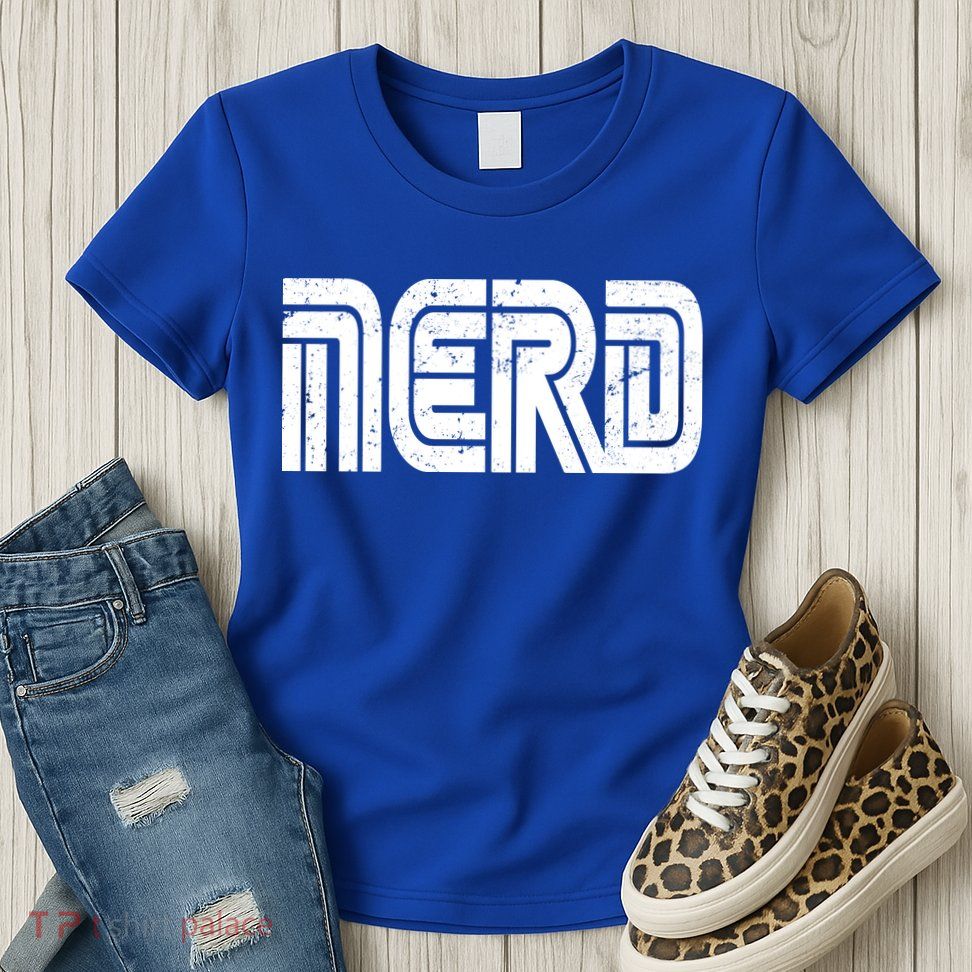 Retro Nerd Gamer Logo Womens T-Shirt