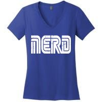 Retro Nerd Gamer Logo Women's V-Neck T-Shirt