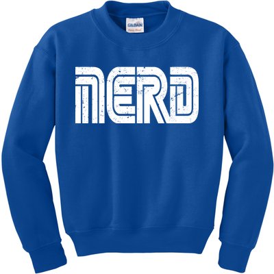 Retro Nerd Gamer Logo Kids Sweatshirt