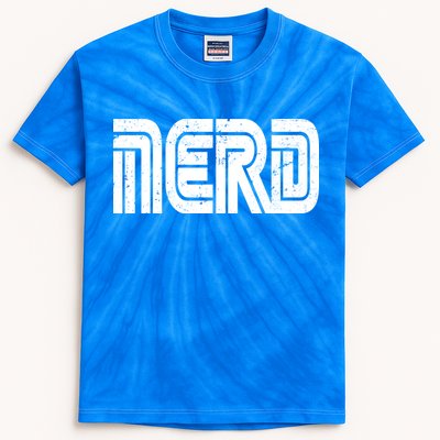 Retro Nerd Gamer Logo Kids Tie-Dye T-Shirt