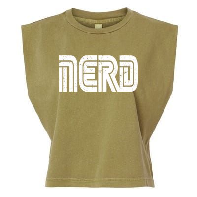 Retro Nerd Gamer Logo Garment-Dyed Women's Muscle Tee