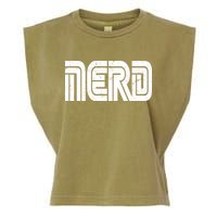 Retro Nerd Gamer Logo Garment-Dyed Women's Muscle Tee