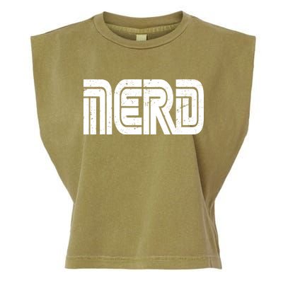 Retro Nerd Gamer Logo Garment-Dyed Women's Muscle Tee