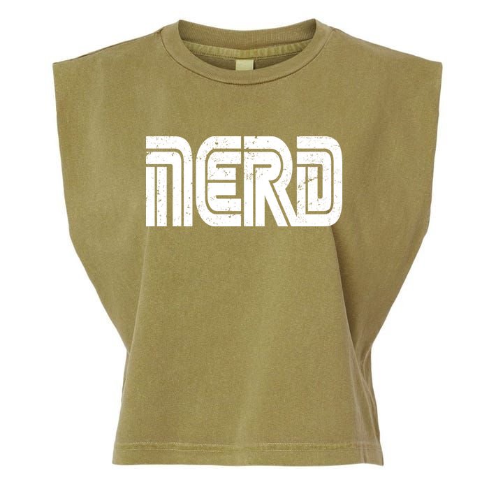 Retro Nerd Gamer Logo Garment-Dyed Women's Muscle Tee