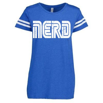 Retro Nerd Gamer Logo Enza Ladies Jersey Football T-Shirt