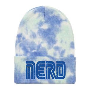 Retro Nerd Gamer Logo Tie Dye 12in Knit Beanie