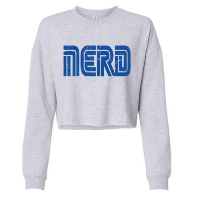 Retro Nerd Gamer Logo Cropped Pullover Crew