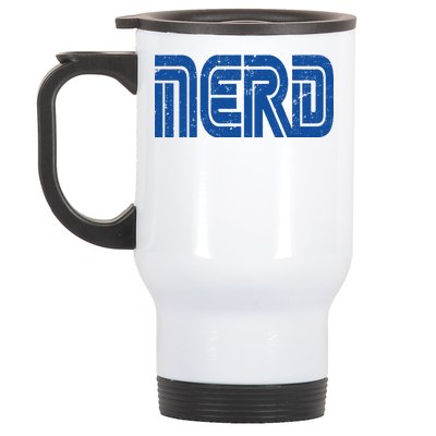 Retro Nerd Gamer Logo Stainless Steel Travel Mug