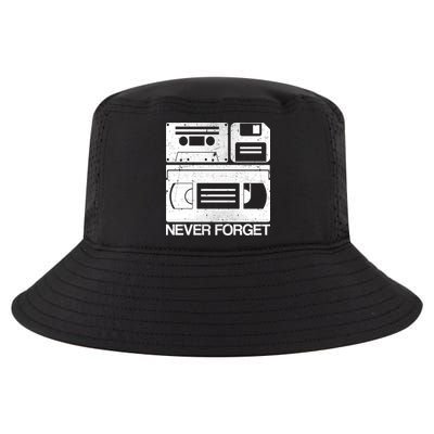 Retro Never Forget Cassette Floppy Disk VHS Tape Cool Comfort Performance Bucket Hat
