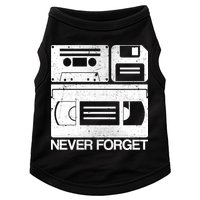 Retro Never Forget Cassette Floppy Disk VHS Tape Doggie Tank