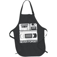 Retro Never Forget Cassette Floppy Disk VHS Tape Apron