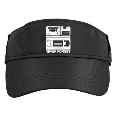 Retro Never Forget Cassette Floppy Disk VHS Tape Adult Drive Performance Visor