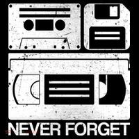 Retro Never Forget Cassette Floppy Disk VHS Tape Toddler Sweatshirt