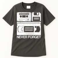 Retro Never Forget Cassette Floppy Disk VHS Tape Tall T-Shirt