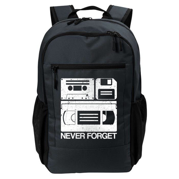 Retro Never Forget Cassette Floppy Disk VHS Tape Backpack