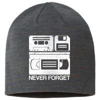 Retro Never Forget Cassette Floppy Disk VHS Tape Sustainable Beanie