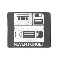 Retro Never Forget Cassette Floppy Disk VHS Tape Mousepad