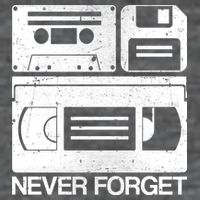 Retro Never Forget Cassette Floppy Disk VHS Tape Mousepad