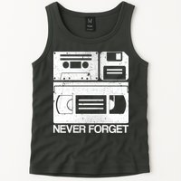 Retro Never Forget Cassette Floppy Disk VHS Tape Tank Top