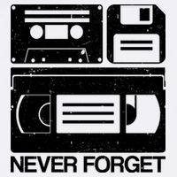 Retro Never Forget Cassette Floppy Disk VHS Tape Garment-Dyed Sweatshirt