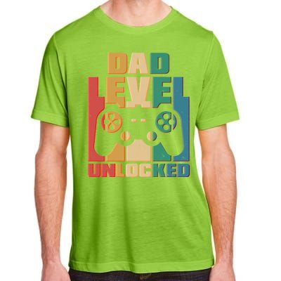 Retro New Dad Level Unlocked Video Gamer Adult ChromaSoft Performance T-Shirt