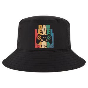 Retro New Dad Level Unlocked Video Gamer Cool Comfort Performance Bucket Hat