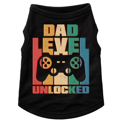 Retro New Dad Level Unlocked Video Gamer Doggie Tank