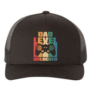 Retro New Dad Level Unlocked Video Gamer Yupoong Adult 5-Panel Trucker Hat