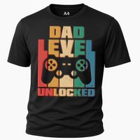 Retro New Dad Level Unlocked Video Gamer Performance Shirt