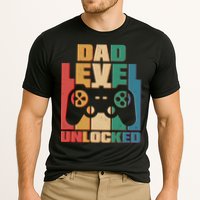 Retro New Dad Level Unlocked Video Gamer Performance Shirt