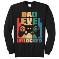 Retro New Dad Level Unlocked Video Gamer Sweatshirt