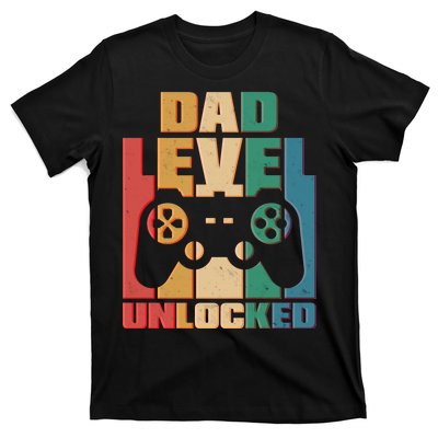 Retro New Dad Level Unlocked Video Gamer T-Shirt