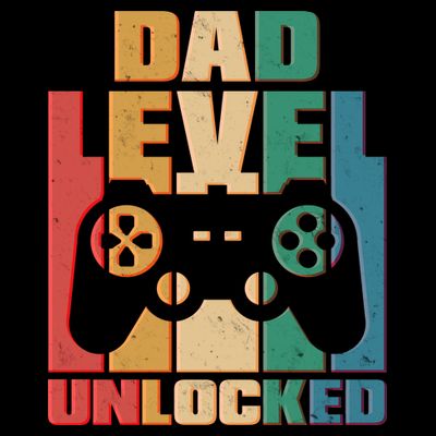 Retro New Dad Level Unlocked Video Gamer T-Shirt