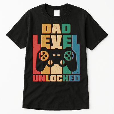 Retro New Dad Level Unlocked Video Gamer Tall T-Shirt