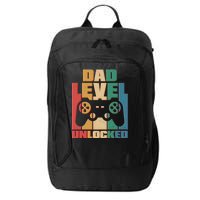 Retro New Dad Level Unlocked Video Gamer City Backpack