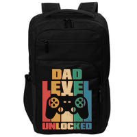 Retro New Dad Level Unlocked Video Gamer Impact Tech Backpack