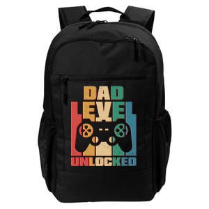 Retro New Dad Level Unlocked Video Gamer Daily Commute Backpack