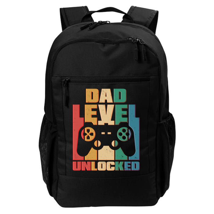 Retro New Dad Level Unlocked Video Gamer Daily Commute Backpack