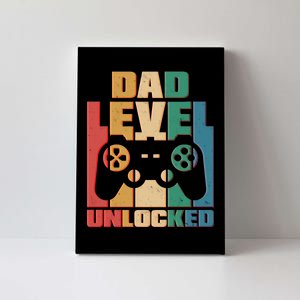 Retro New Dad Level Unlocked Video Gamer Canvas