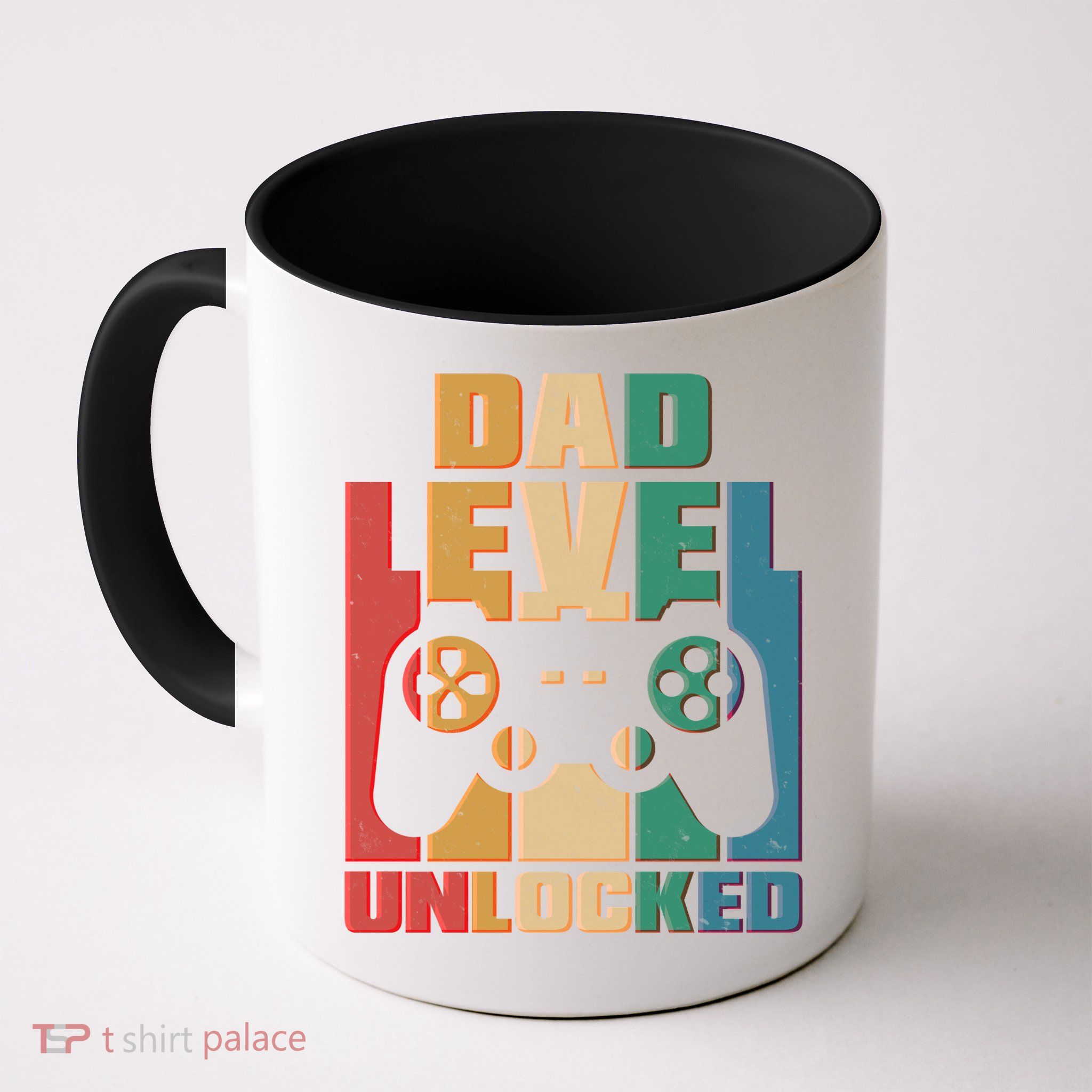 Retro New Dad Level Unlocked Video Gamer Mug