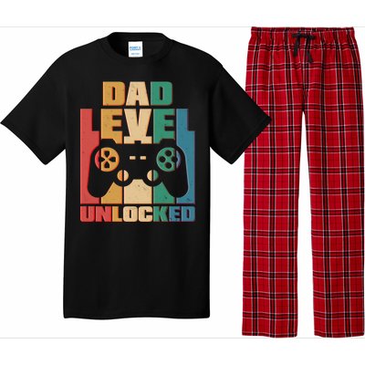 Retro New Dad Level Unlocked Video Gamer Pajama Set