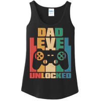 Retro New Dad Level Unlocked Video Gamer Ladies Essential Tank